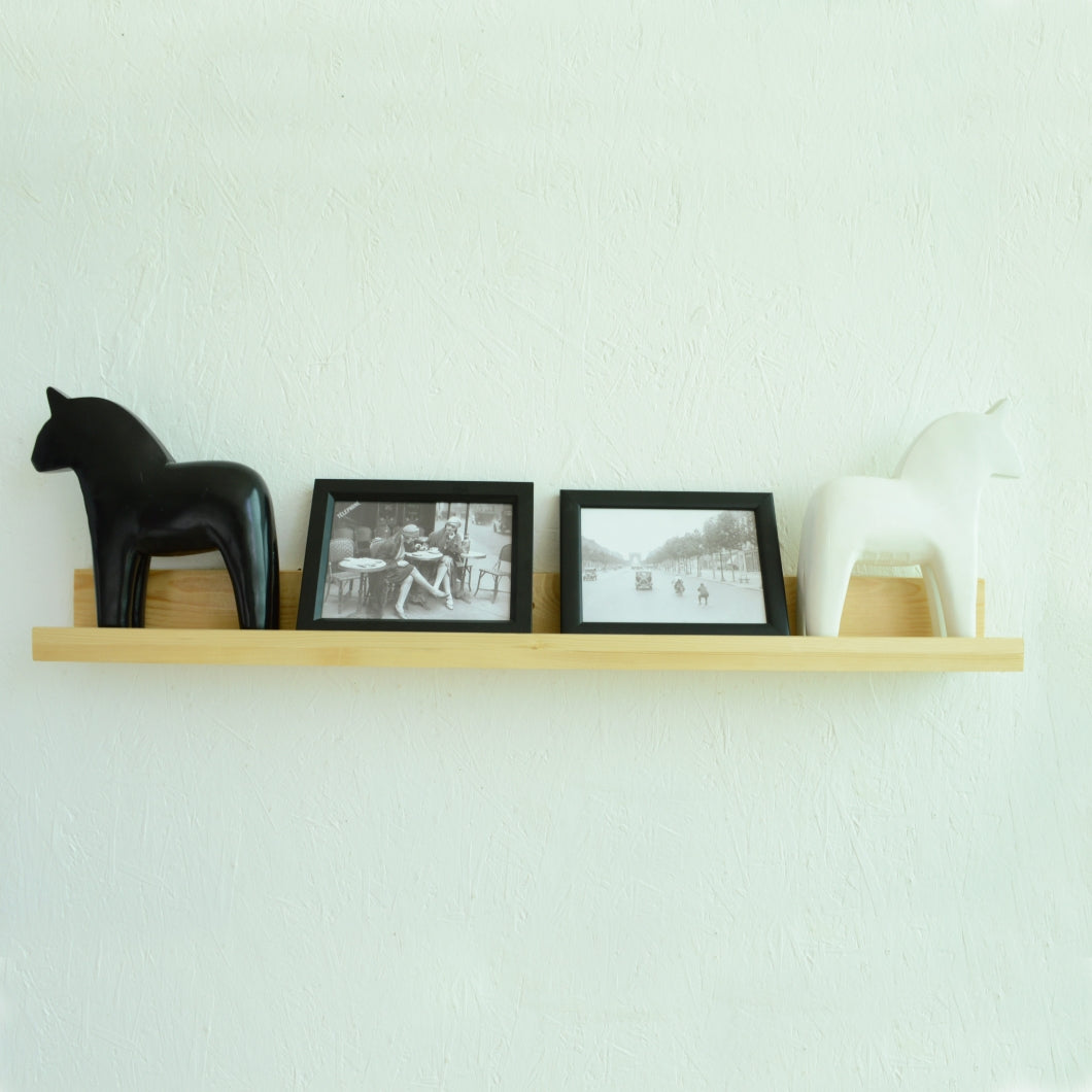 Floating Wall Shelves Slim Wooden Picture Ledge Display Rack Book Mounted Shelf