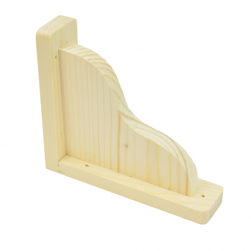 Handmade Natural Pine Wooden Shelf Brackets Bracket Multiple Dimensions ECO +