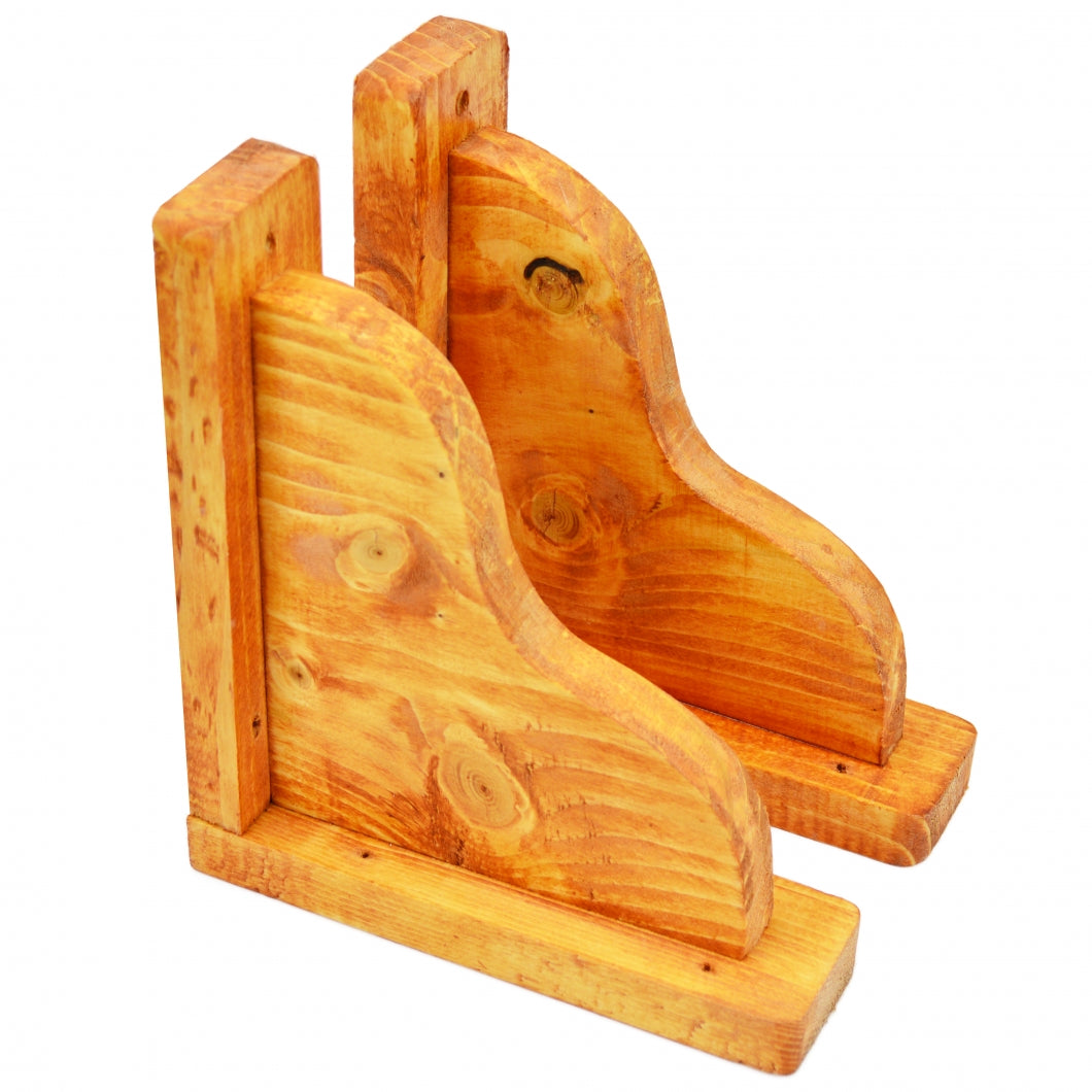Handmade Natural Pine Wooden Shelf Brackets Bracket Multiple Dimensions ECO +