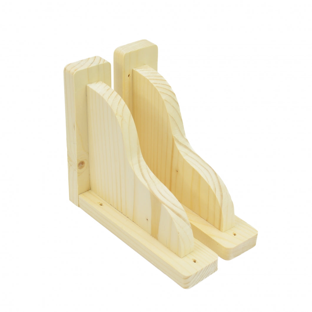 Handmade Natural Pine Wooden Shelf Brackets Bracket Multiple Dimensions ECO +