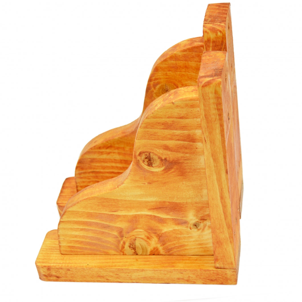 Handmade Natural Pine Wooden Shelf Brackets Bracket Multiple Dimensions ECO +