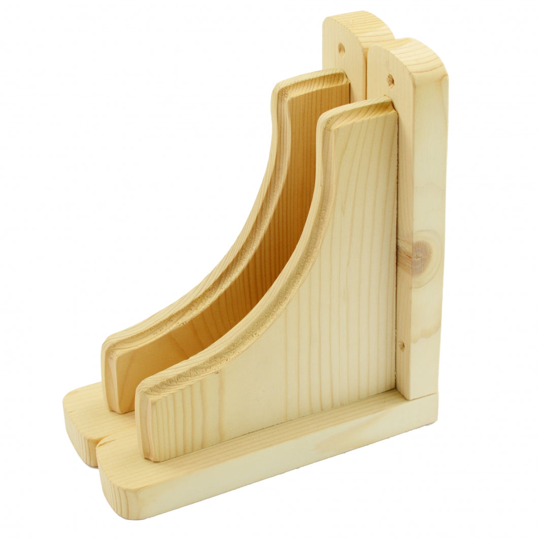 Eco Friendly Natural Pine Wooden Shelf Brackets Bracket Multiple Dimensions