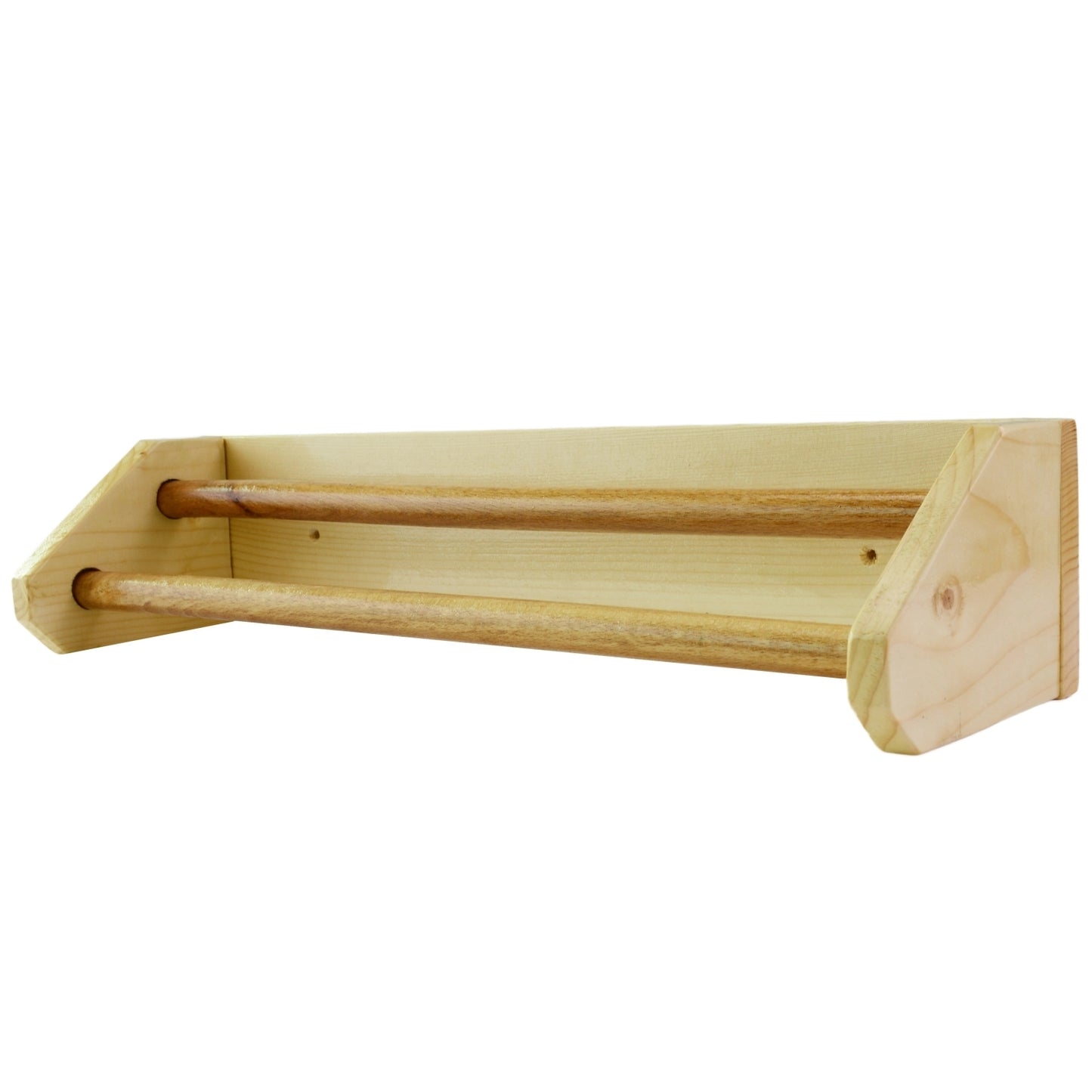 Wooden Wall Mounted Towel Rail Holder Rack Kitchen Solid Wood Floating Handmade