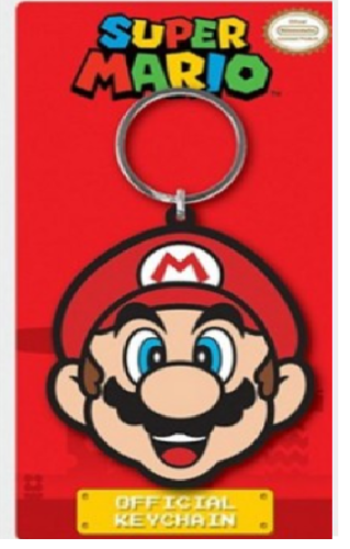 Super Mario Official Keyring Nintendo Rubber Keychain Princess Toad Yoshi Bowser