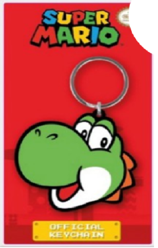 Super Mario Official Keyring Nintendo Rubber Keychain Princess Toad Yoshi Bowser