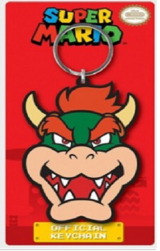 Super Mario Official Keyring Nintendo Rubber Keychain Princess Toad Yoshi Bowser