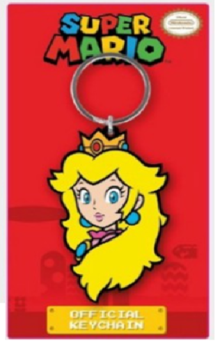 Super Mario Official Keyring Nintendo Rubber Keychain Princess Toad Yoshi Bowser