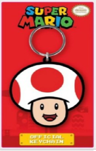 Super Mario Official Keyring Nintendo Rubber Keychain Princess Toad Yoshi Bowser
