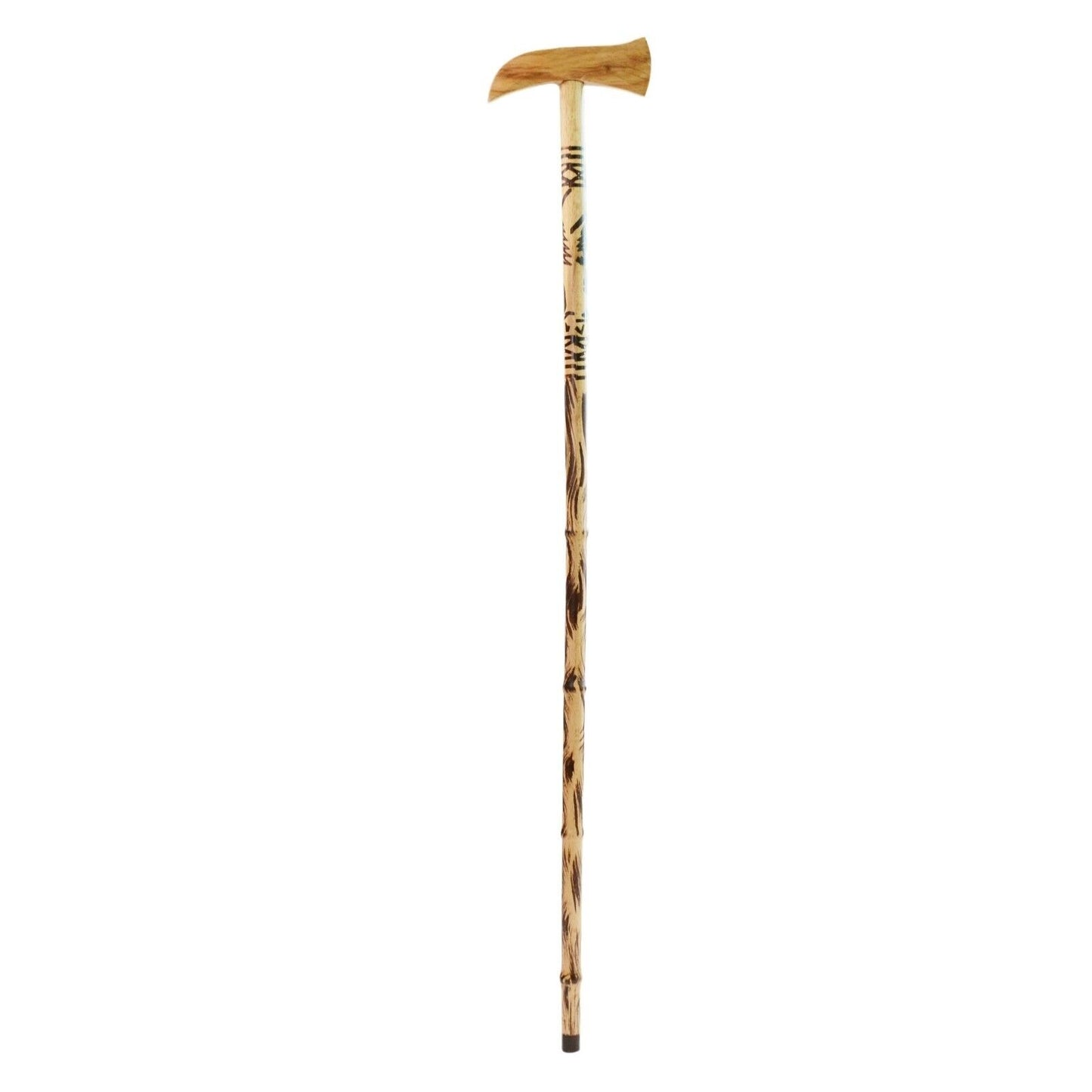 Traditional Lightweight Strong Unisex Hand Carved Walking Stick Cane w Symbols