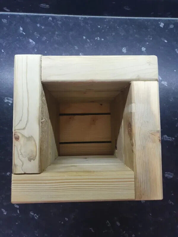 Handmade 20x 20cm Square Wooden Planter Garden Patio Trough Flower Plant Pot