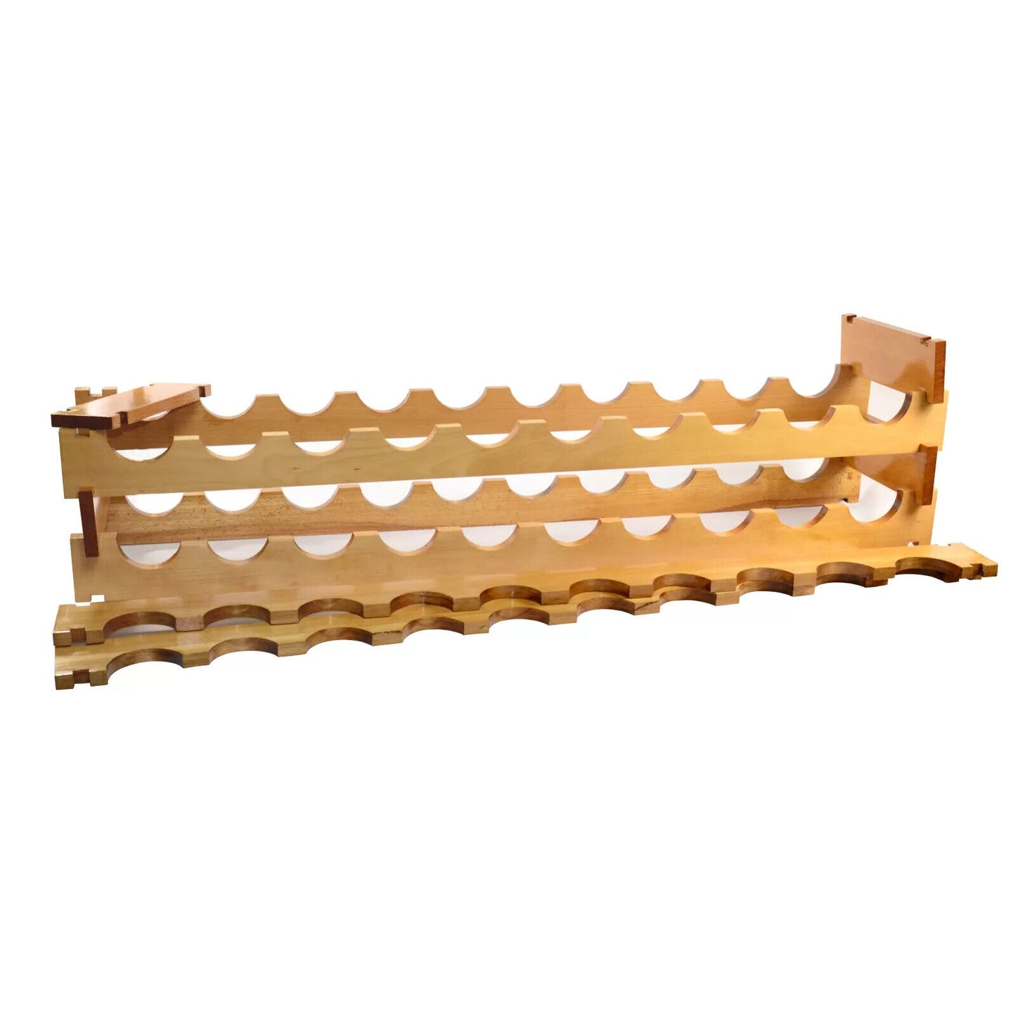 ECO Friendly Handmade Wine Rack Storage 10/30 Bottle Beech Wood Wine Natural