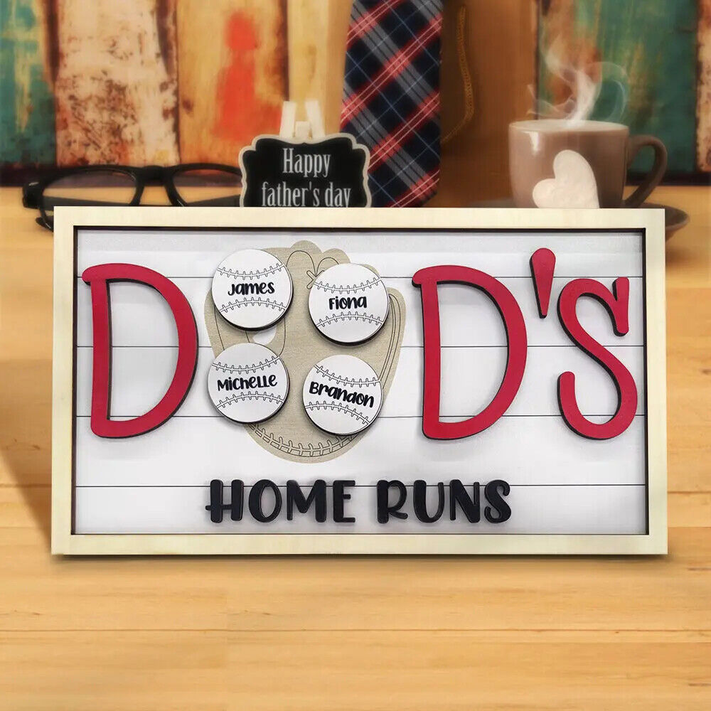 Father`s day Gift, DADDY SIGN, Personalised Baseball , Dad Gift, Novelty, Plaque