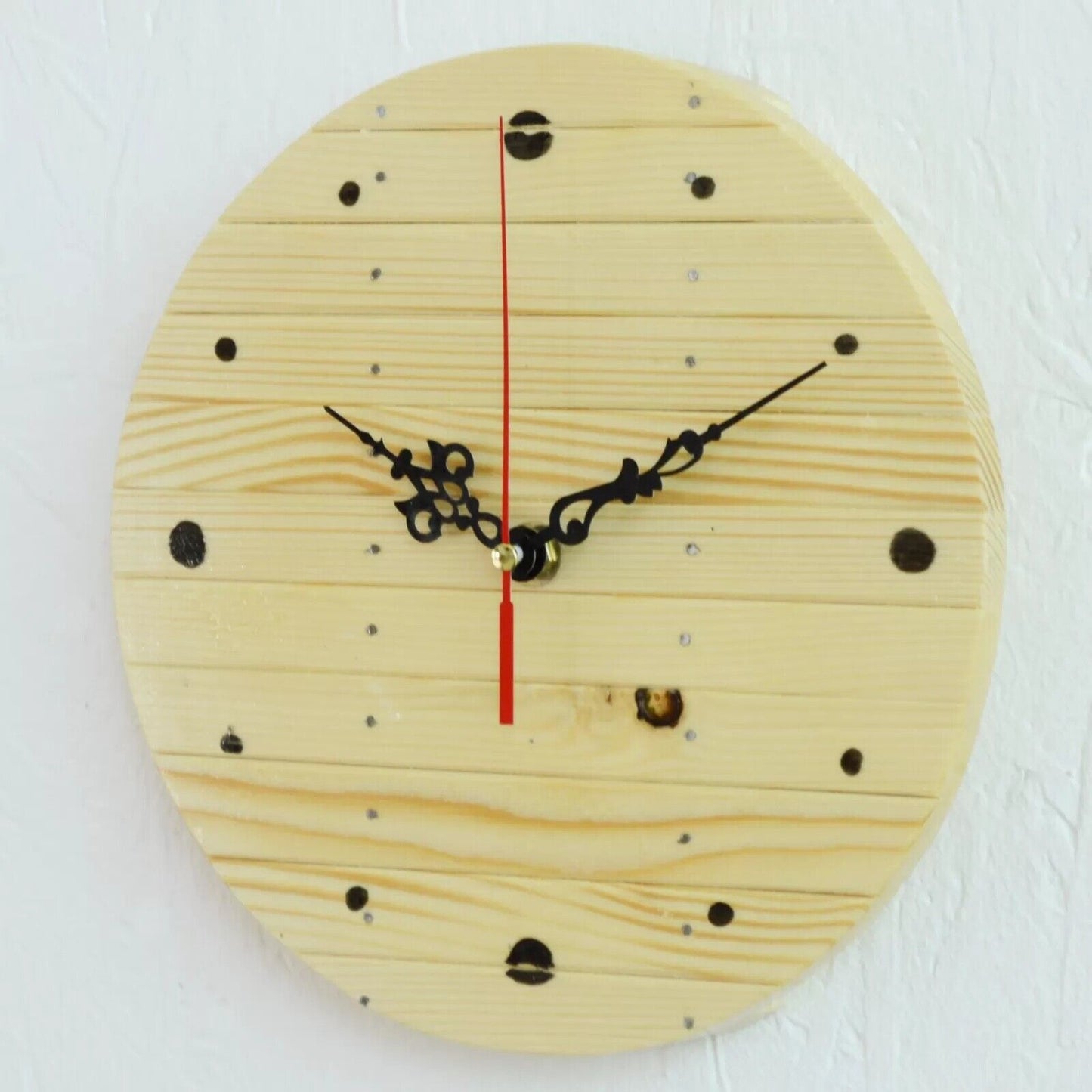 Unique Wall Clock Handmade Wooden Rustic Shabby Unusual Decor Home Clocks Gift