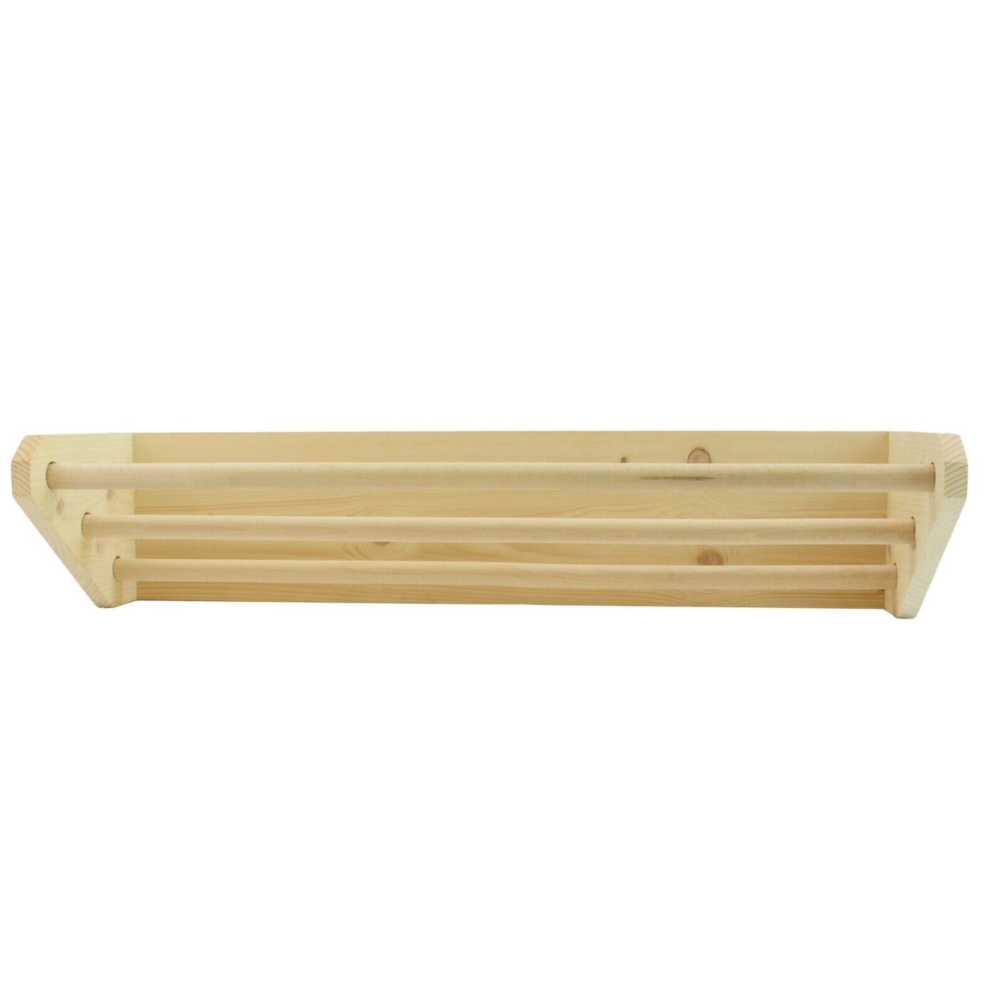 Wall Mounted Floating Shoe Footwear Rack Organizer Wooden Storage Shelf Stand