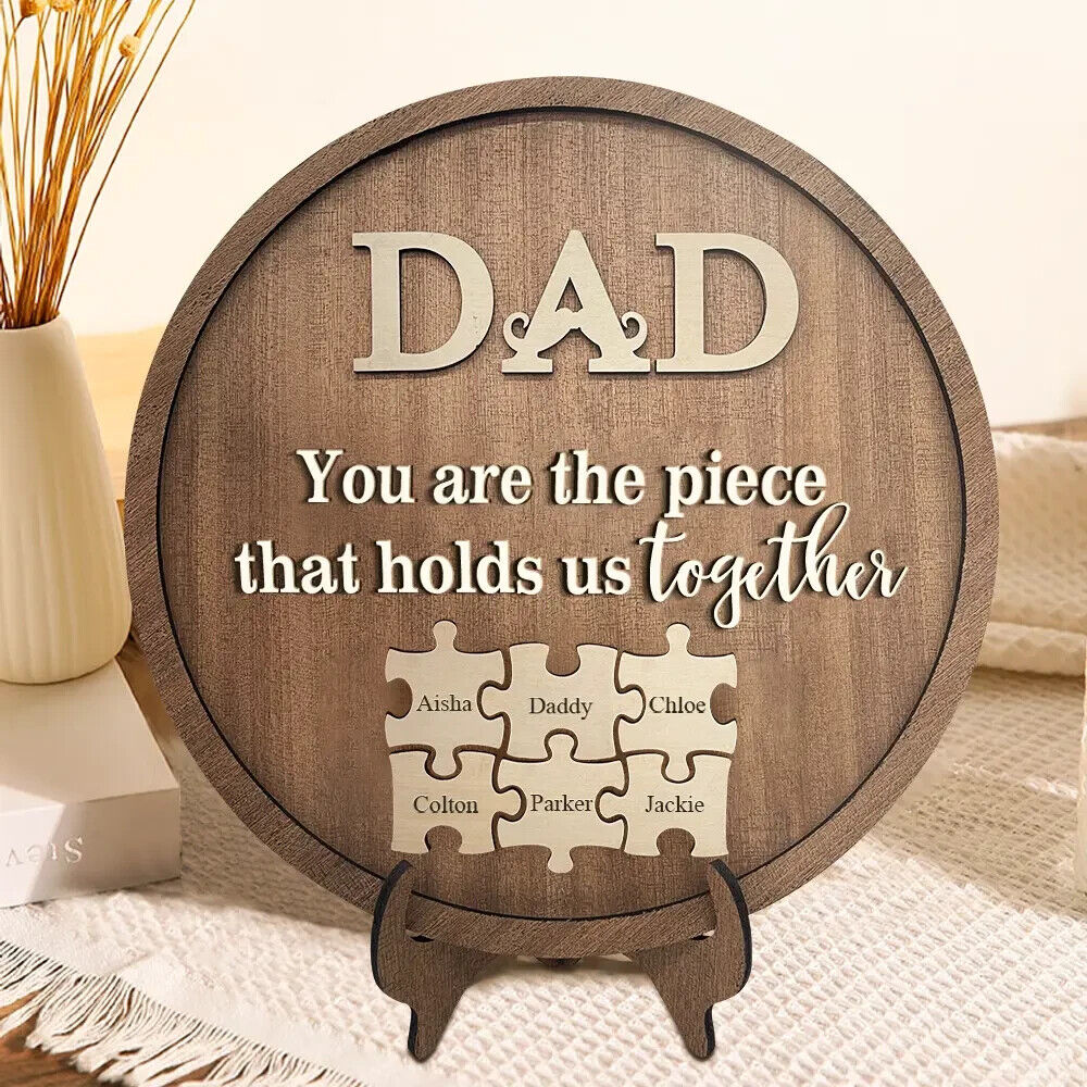 Personalised Fathers Day Puzzle Frame You Are the Piece that Holds Us Together