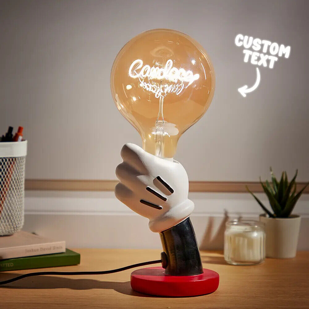 Personalised Filament Modeling LED Bulb Table Lamp Decorative Gift Custom Text