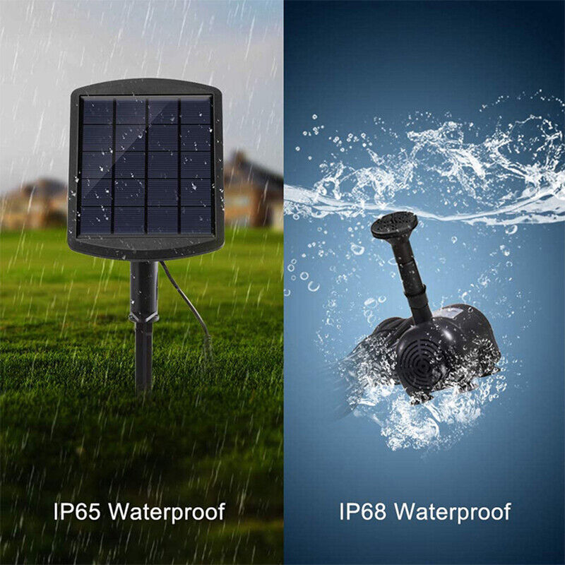 5W 400L/H Solar Panel Powered Water Pump Garden Pool Pond Fish Aquarium Fountain