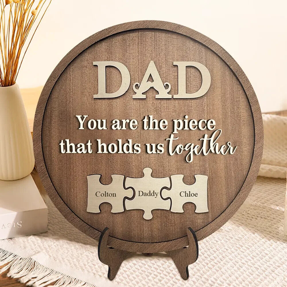 Personalised Fathers Day Puzzle Frame You Are the Piece that Holds Us Together