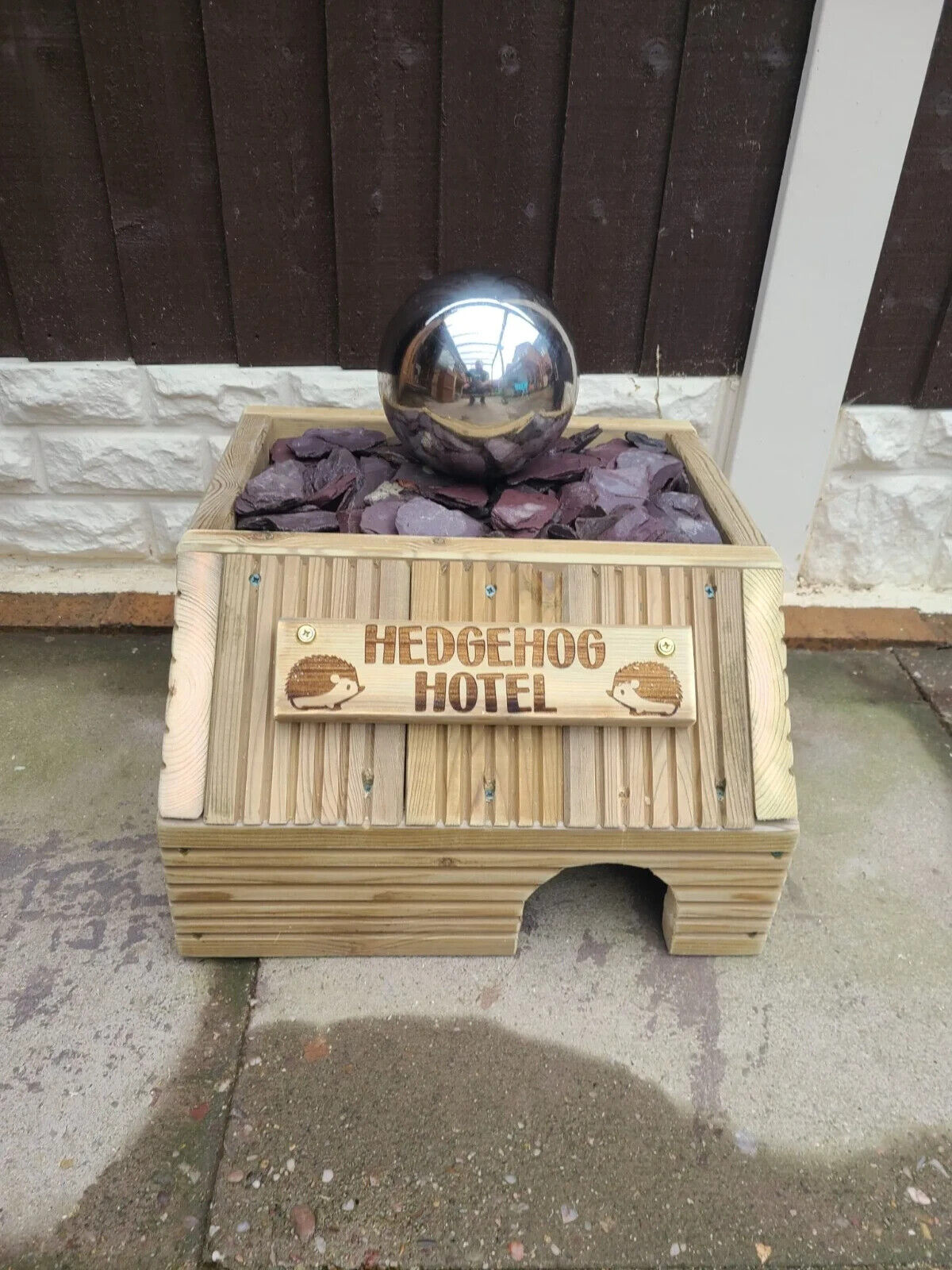 Handmade 2 In 1 Wooden Hedgehog House Hibernation Nest Shelter Box With Planter