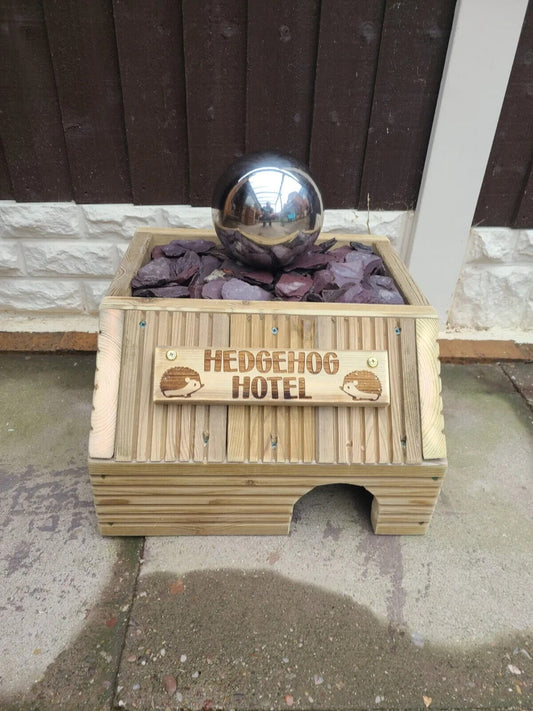 Handmade 2 In 1 Wooden Hedgehog House Hibernation Nest Shelter Box With Planter
