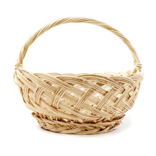 Handmade Large woven bread basket Wicker Fruit Storage hamper with handle