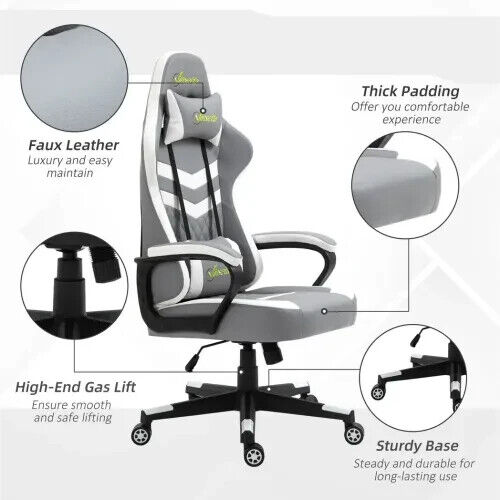 Gaming Chair Recliner Swivel Office Ergonomic Lumber PC Computer Desk Chairs