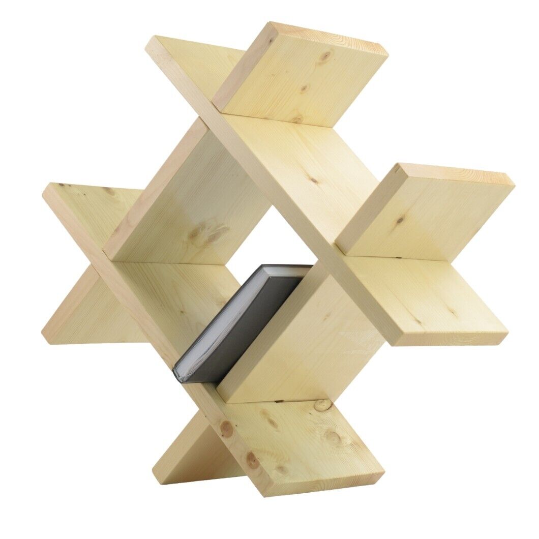 Handmade Wooden Bookcase Bookshelf Storage Shelf Unit Display Stand Wall