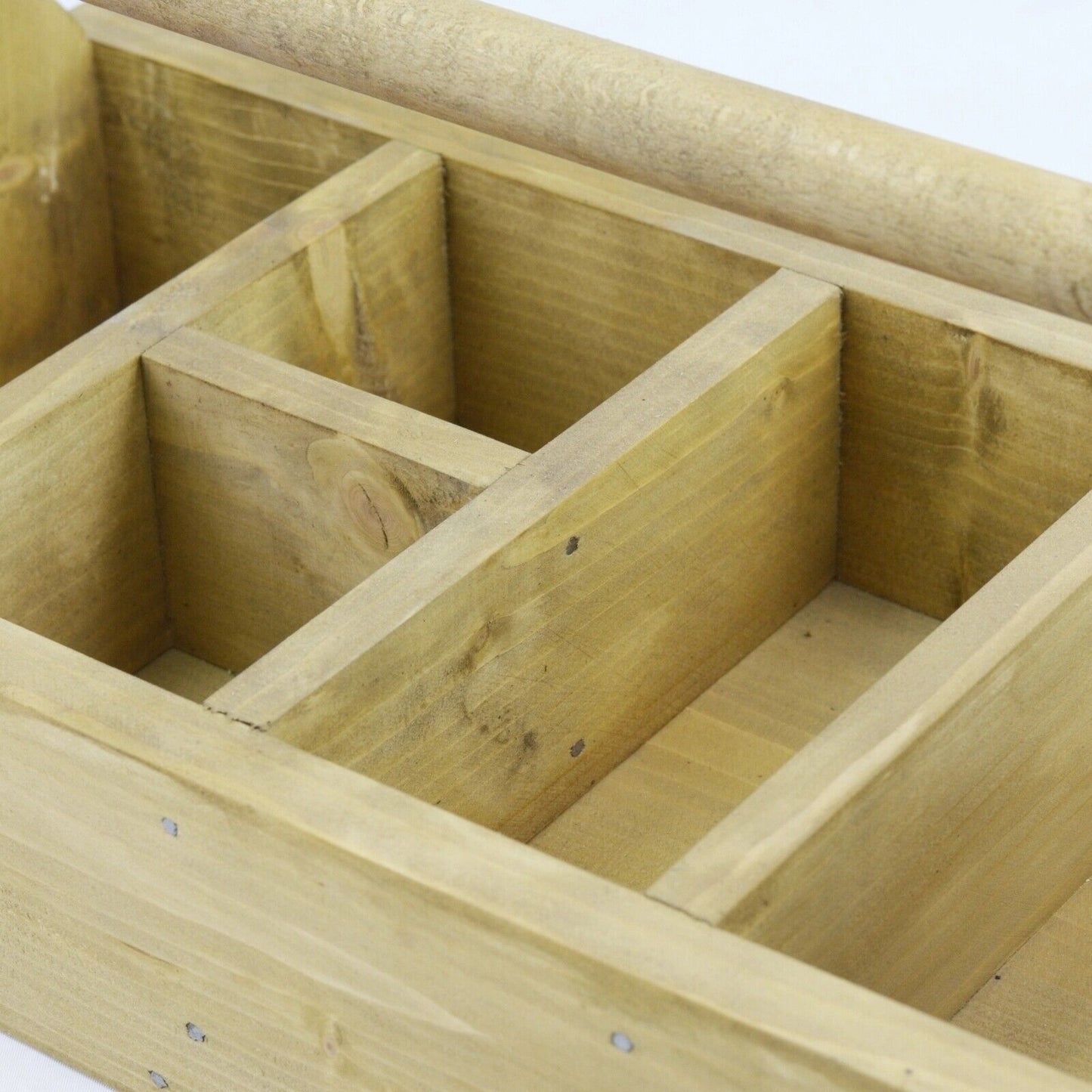 Handmade Wooden Caddy Carrier For Fresh Eggs Bottles T Bags Multipurpose Rustic
