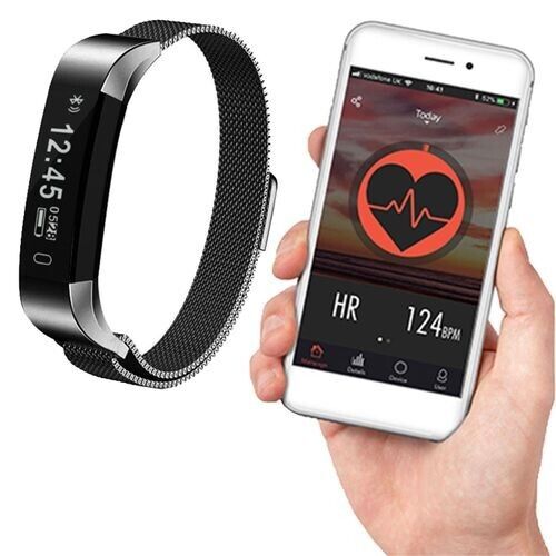Aquarius Splash Proof Touch Screen Fitness Activity Tracker w Heart Rate Monitor