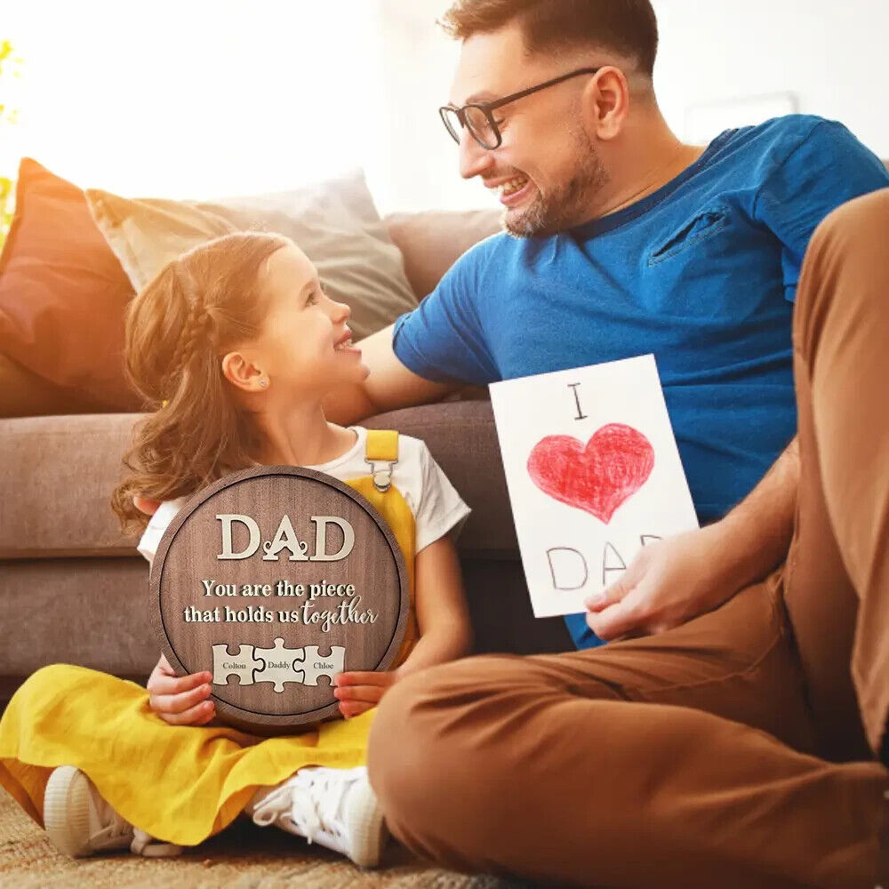 Personalised Fathers Day Puzzle Frame You Are the Piece that Holds Us Together