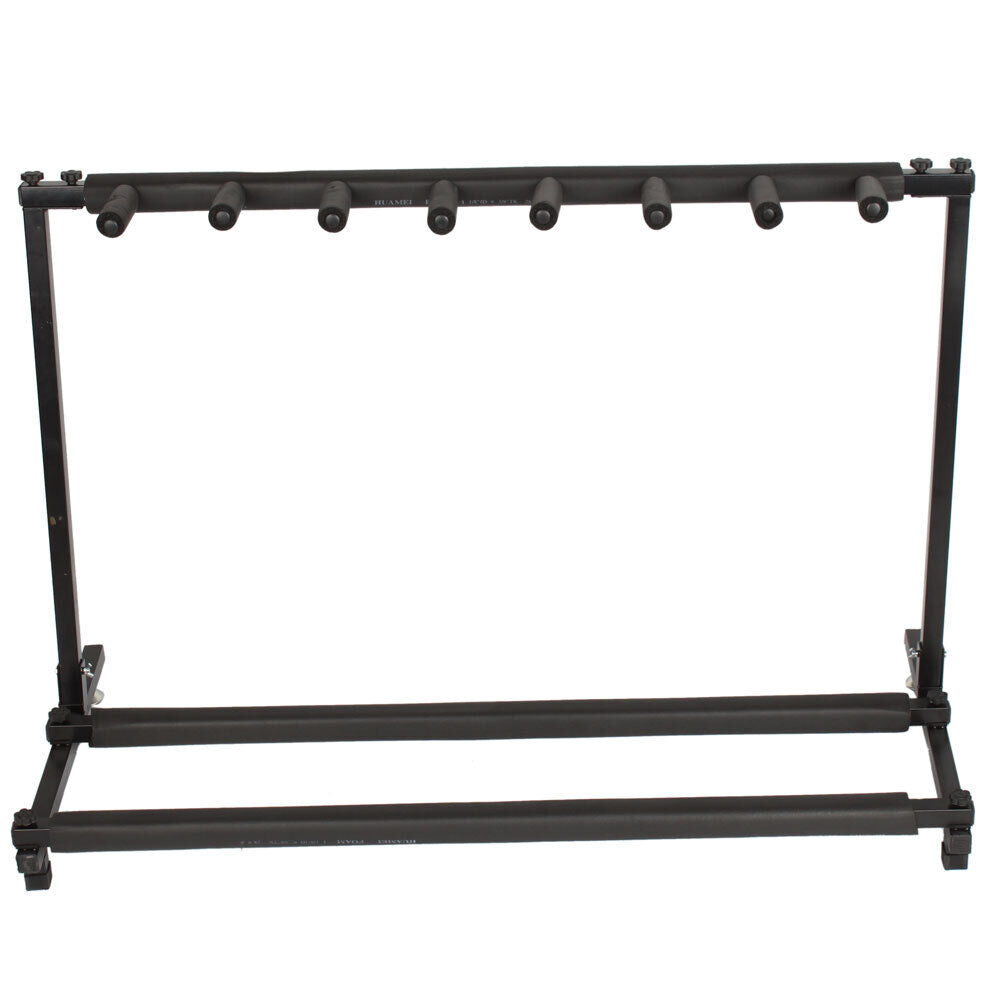 Black Folding Multi Guitar Rack Stand Padded Electric Acoustic Bass Holder New