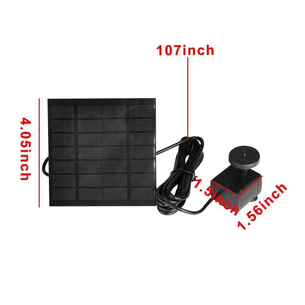 5W 400L/H Solar Panel Powered Water Pump Garden Pool Pond Fish Aquarium Fountain