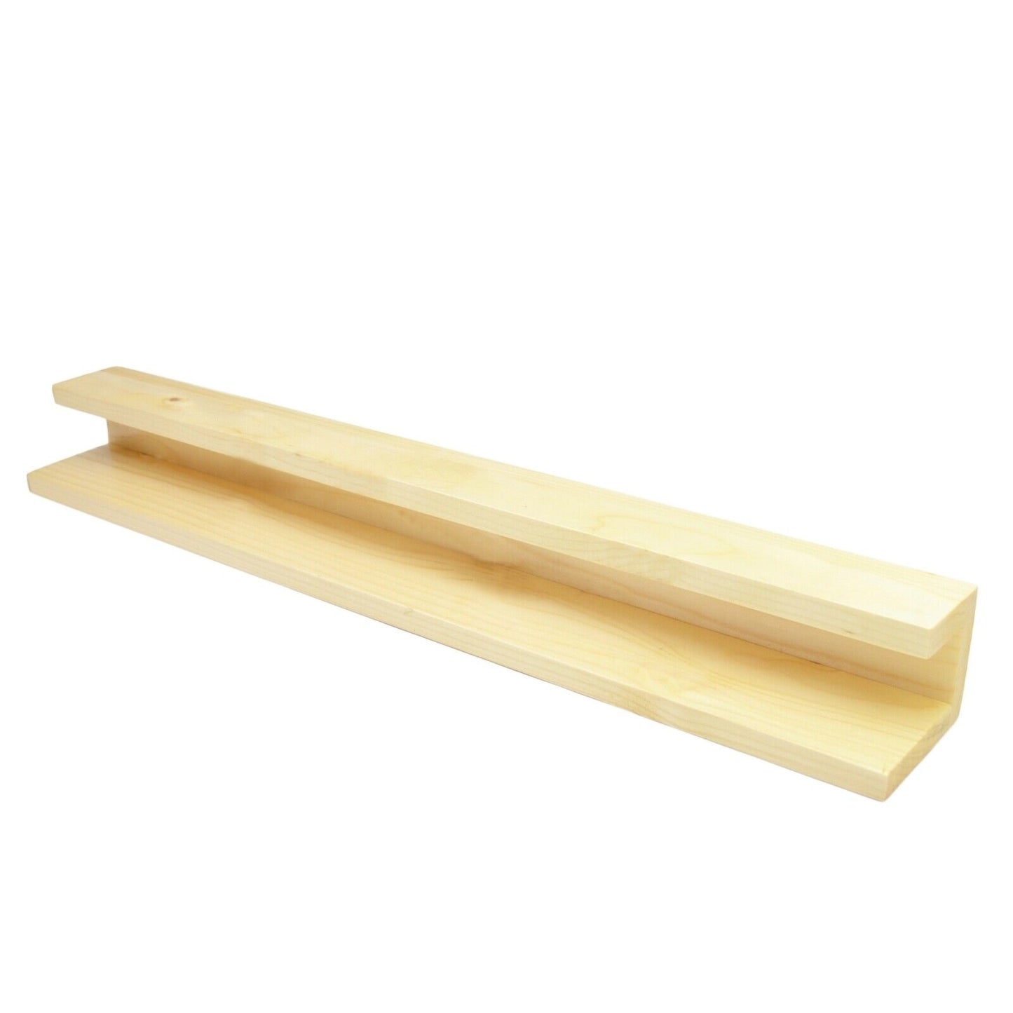 Horizontal Wooden Shoe Rack Storage Floating Stand Organiser Shelf Unit Pine