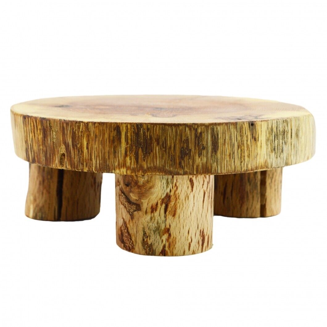 Handcrafted Natural Cake stand Wooden Slice Fruit Cupcake platform Cake Display