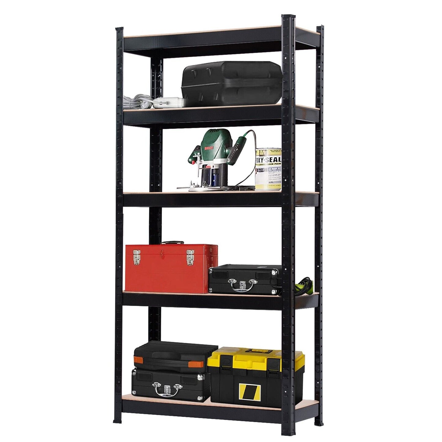 5 Tier Heavy Duty Boltless Metal Shelving Shelves Storage Unit Racking Garage UK