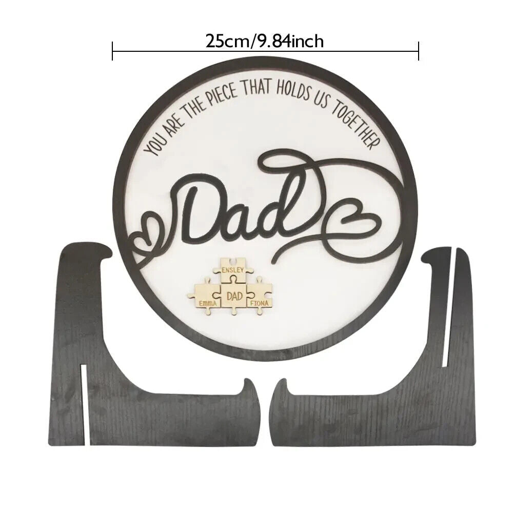 Personalised Puzzle Pieces Names Dad You Are the Piece that Holds Us Together