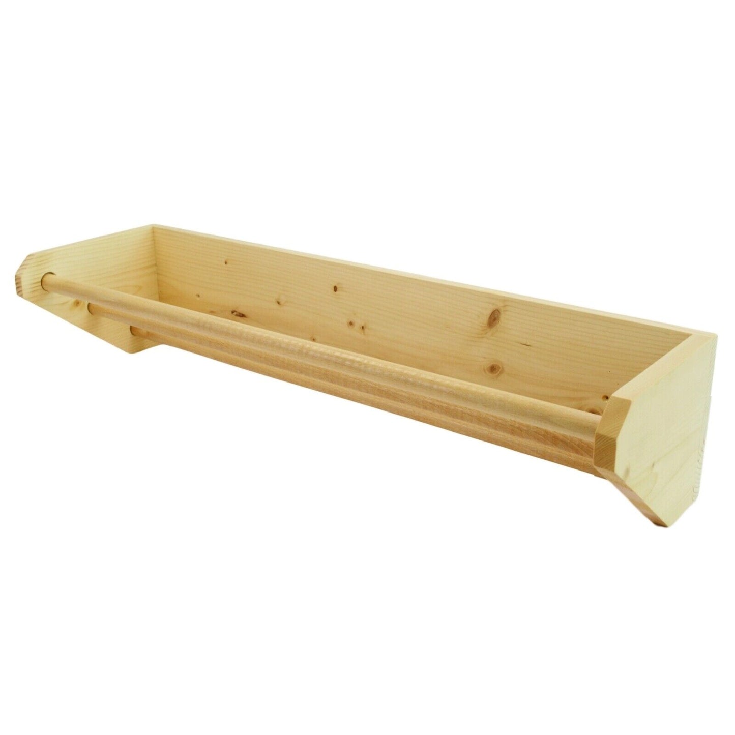 Wall Mounted Floating Shoe Footwear Rack Organizer Wooden Storage Shelf Stand