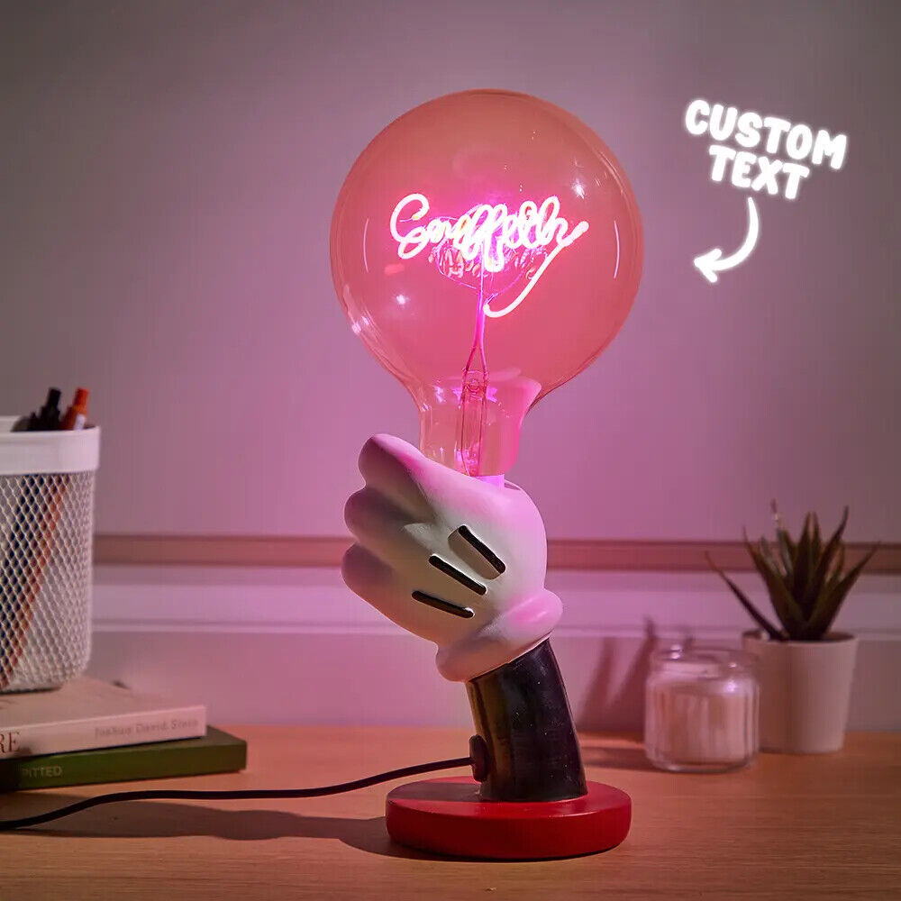 Personalised Filament Modeling LED Bulb Table Lamp Decorative Gift Custom Text