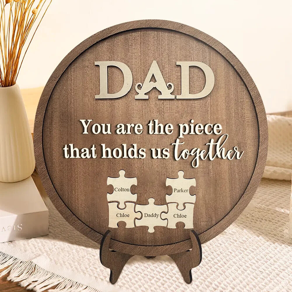 Personalised Fathers Day Puzzle Frame You Are the Piece that Holds Us Together