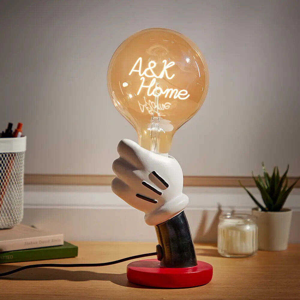 Personalised Filament Modeling LED Bulb Table Lamp Decorative Gift Custom Text