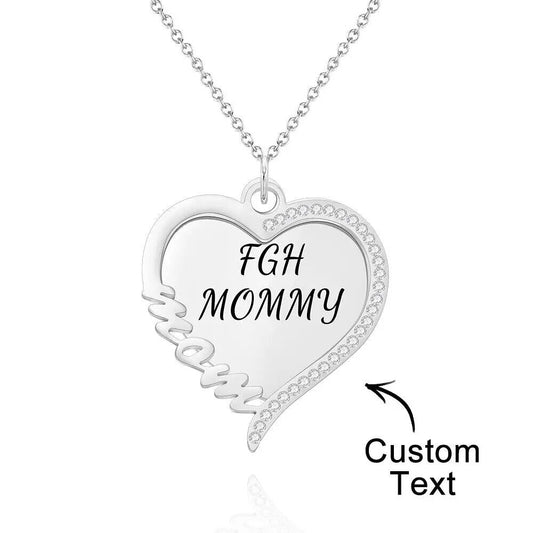 Personalised Gifts For Her Love Heart Necklace Pendant Birthday Gifts Mum Wife