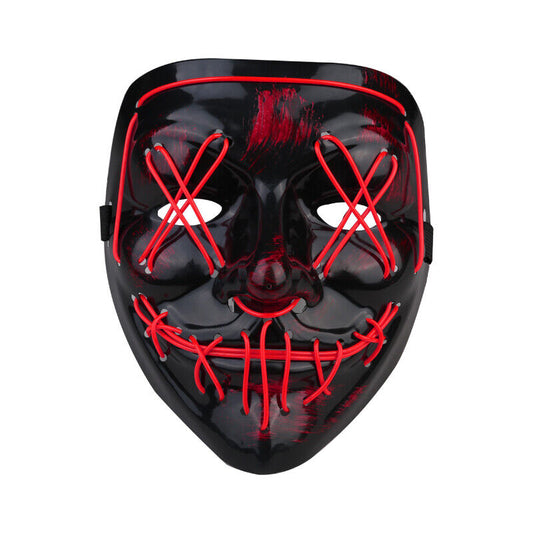 Light Up Purge Horror Full Mask Led Mask Halloween Fancy Dress Scary Costume