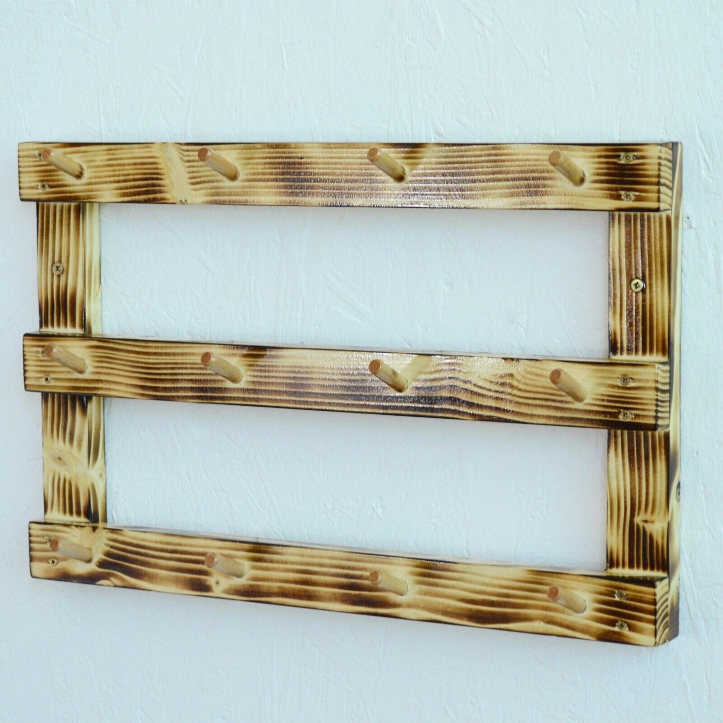 Handmade Rustic Wooden Rack Key Holder Wall Rack Shabby Chic Eco Friendly