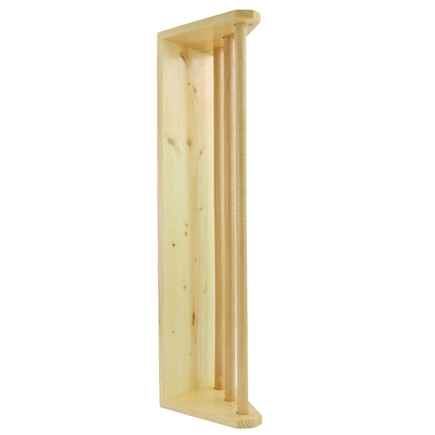 Wall Mounted Floating Shoe Footwear Rack Organizer Wooden Storage Shelf Stand