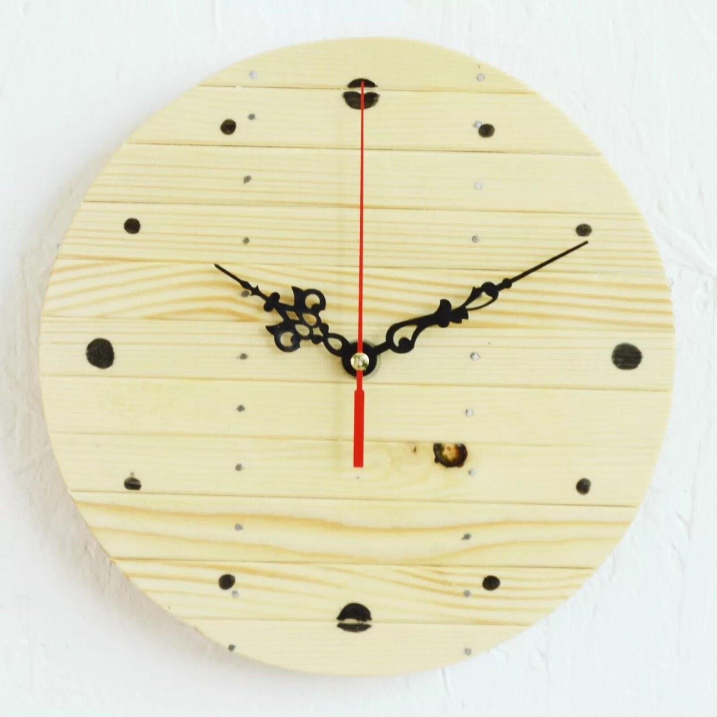 Unique Wall Clock Handmade Wooden Rustic Shabby Unusual Decor Home Clocks Gift