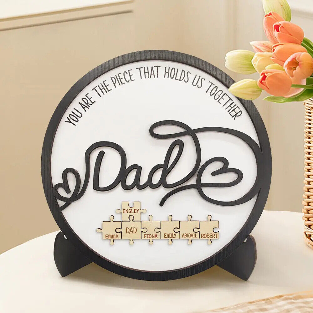 Personalised Puzzle Pieces Names Dad You Are the Piece that Holds Us Together