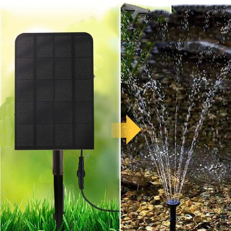 Solar Panel Powered Water Pump Garden Pool Pond Fish Aquarium Fountain Decor UK