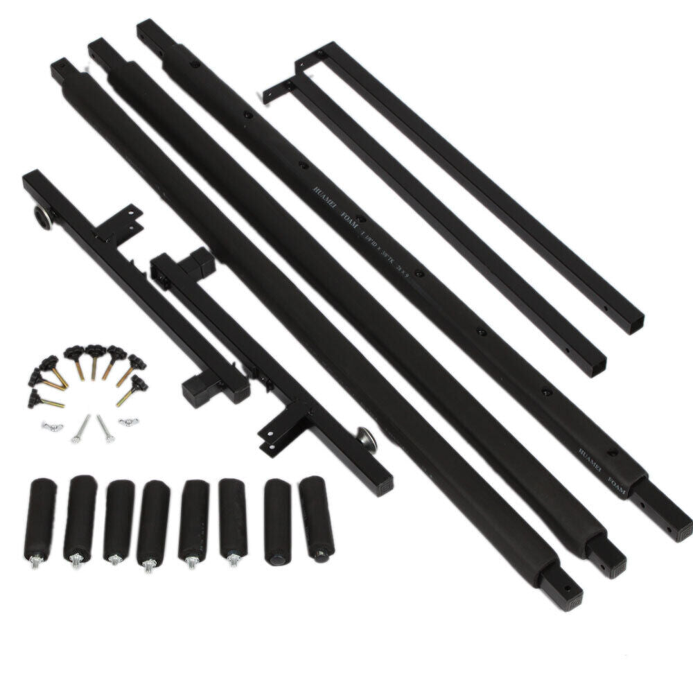 Black Folding Multi Guitar Rack Stand Padded Electric Acoustic Bass Holder New