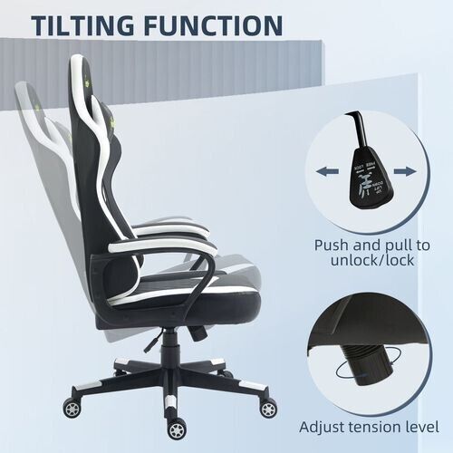 Gaming Chair Recliner Swivel Office Ergonomic Lumber PC Computer Desk Chairs