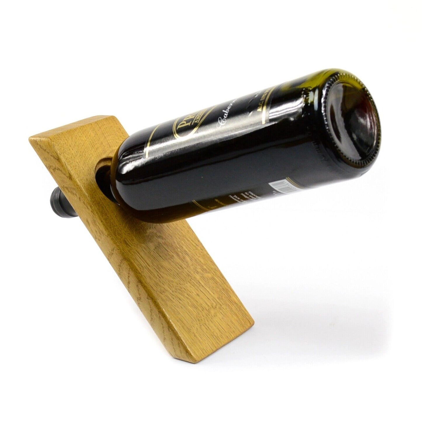 Wooden Balancing Wine Bottle Holder Centerpiece floating Wine Display Unique